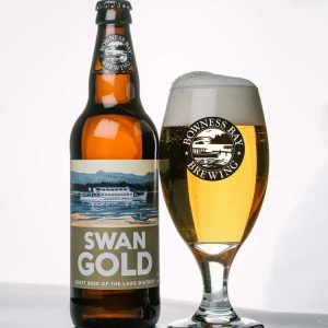 Swan Gold with Glass
